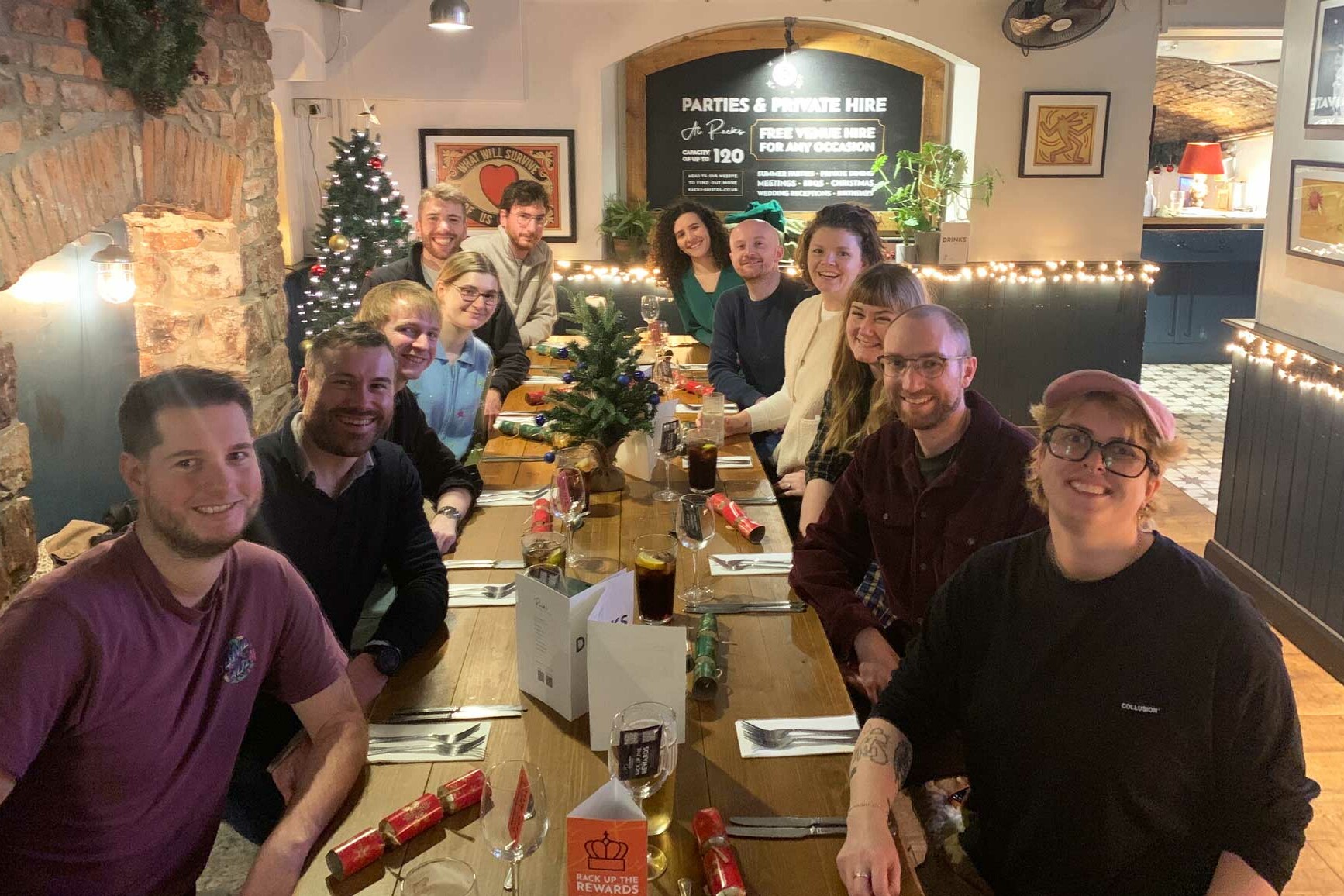 Zubr team on their Christmas lunch