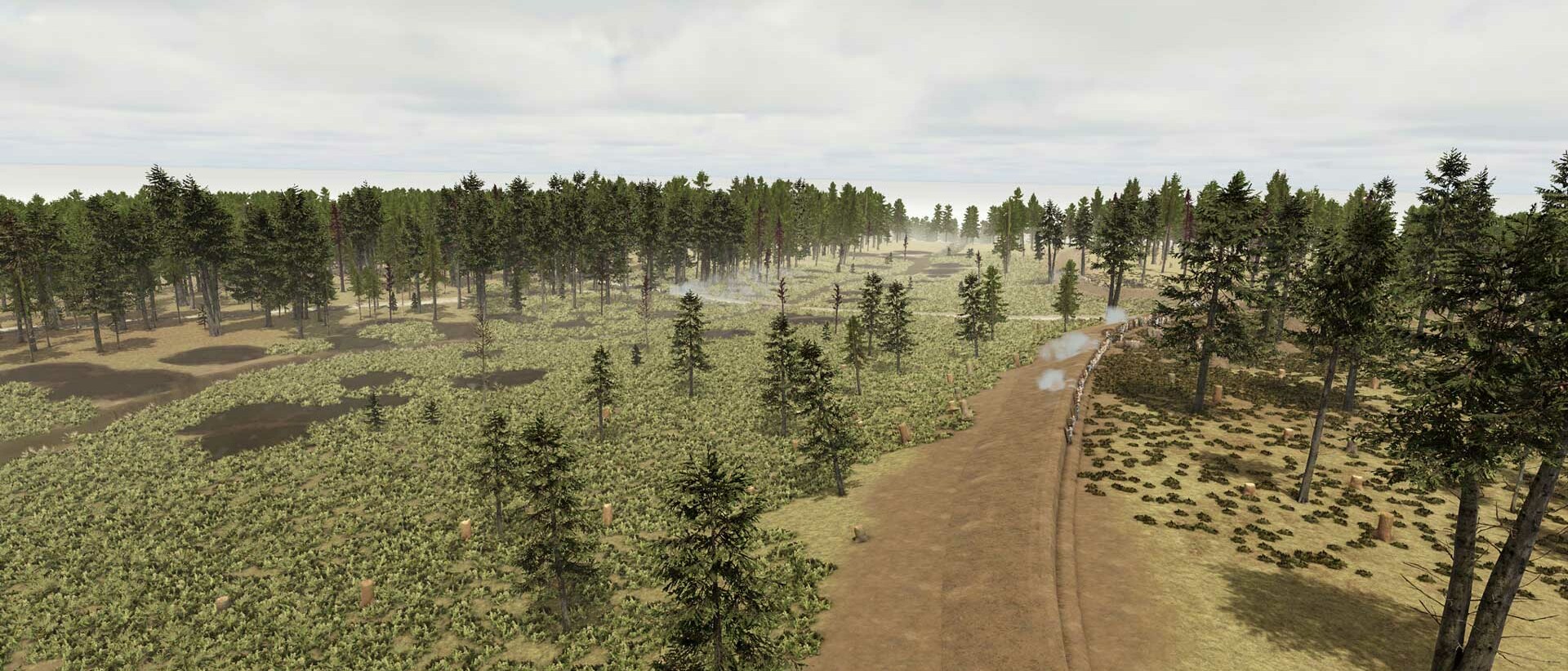 Top view of Digital 3d model of the Honey Hill Battle